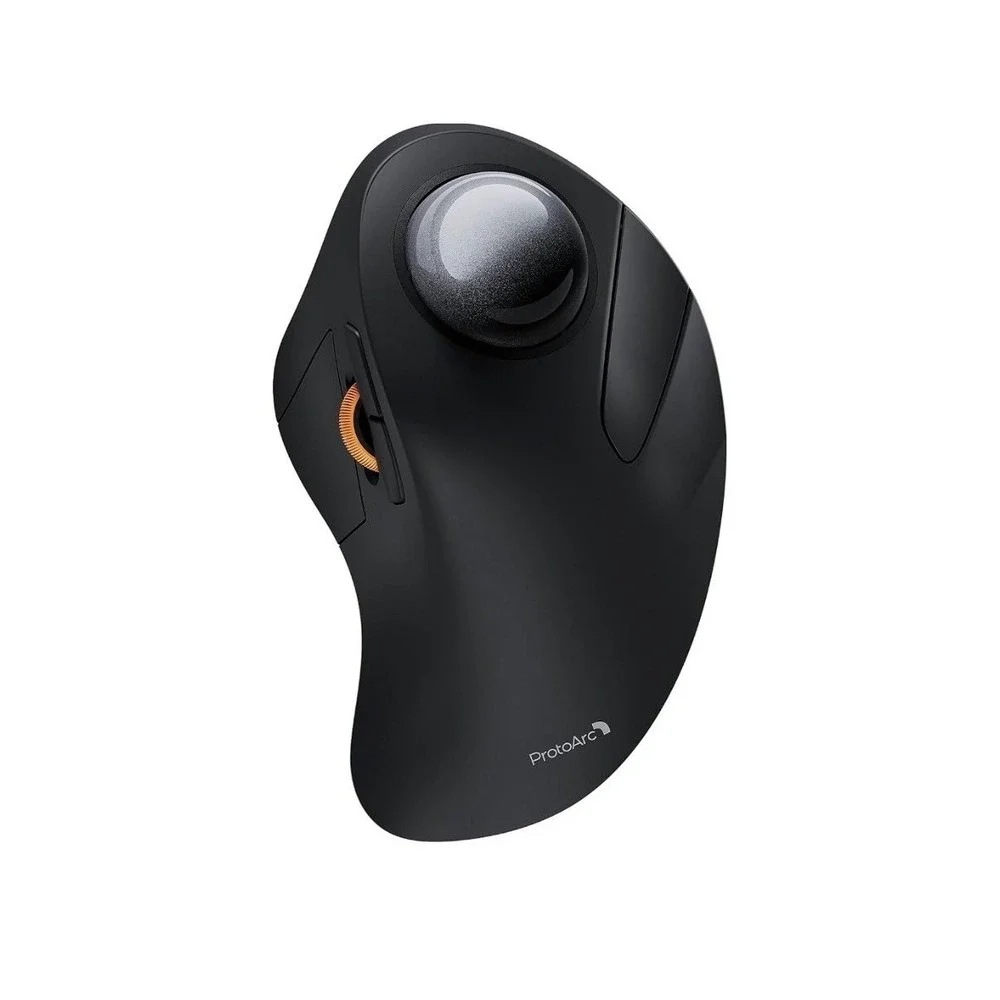 ProtoArc EM03 NL Ergonomic Rechargeable Wireless Trackball‎ Mouse Gray Bluetooth